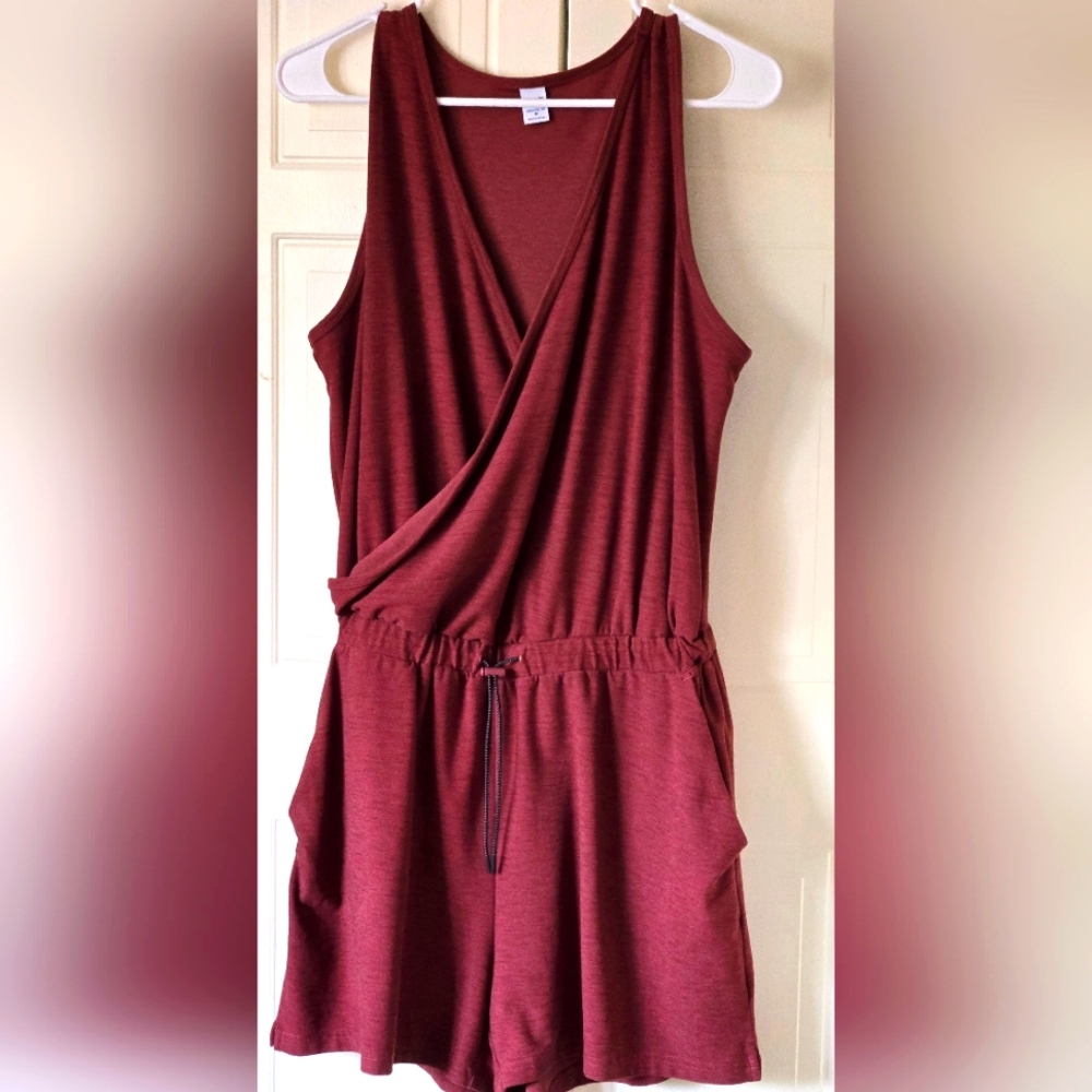 Old Navy Active Burgandy Romper